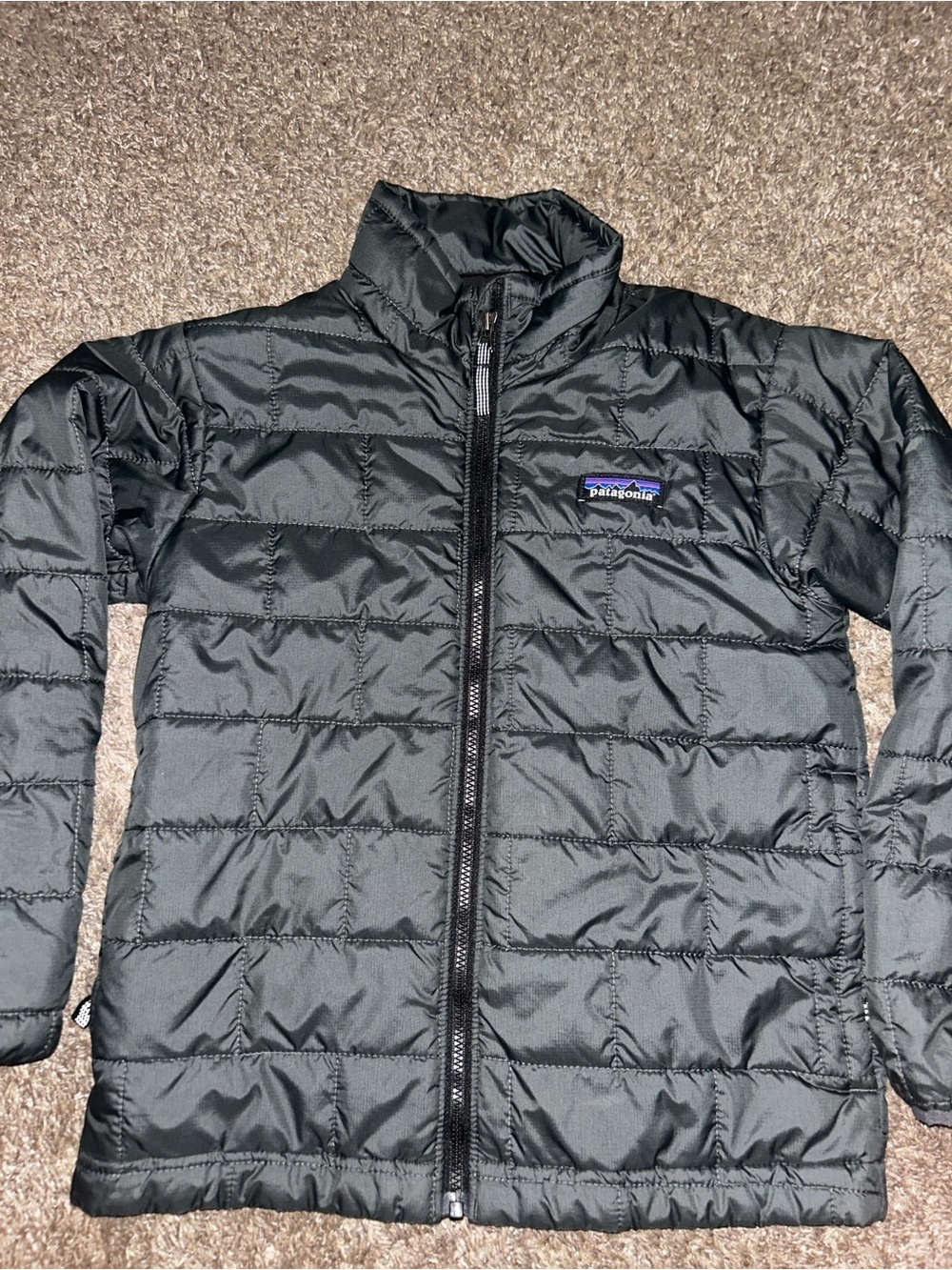 Patagonia Kids Black Quilted Packable Puffer Jacket